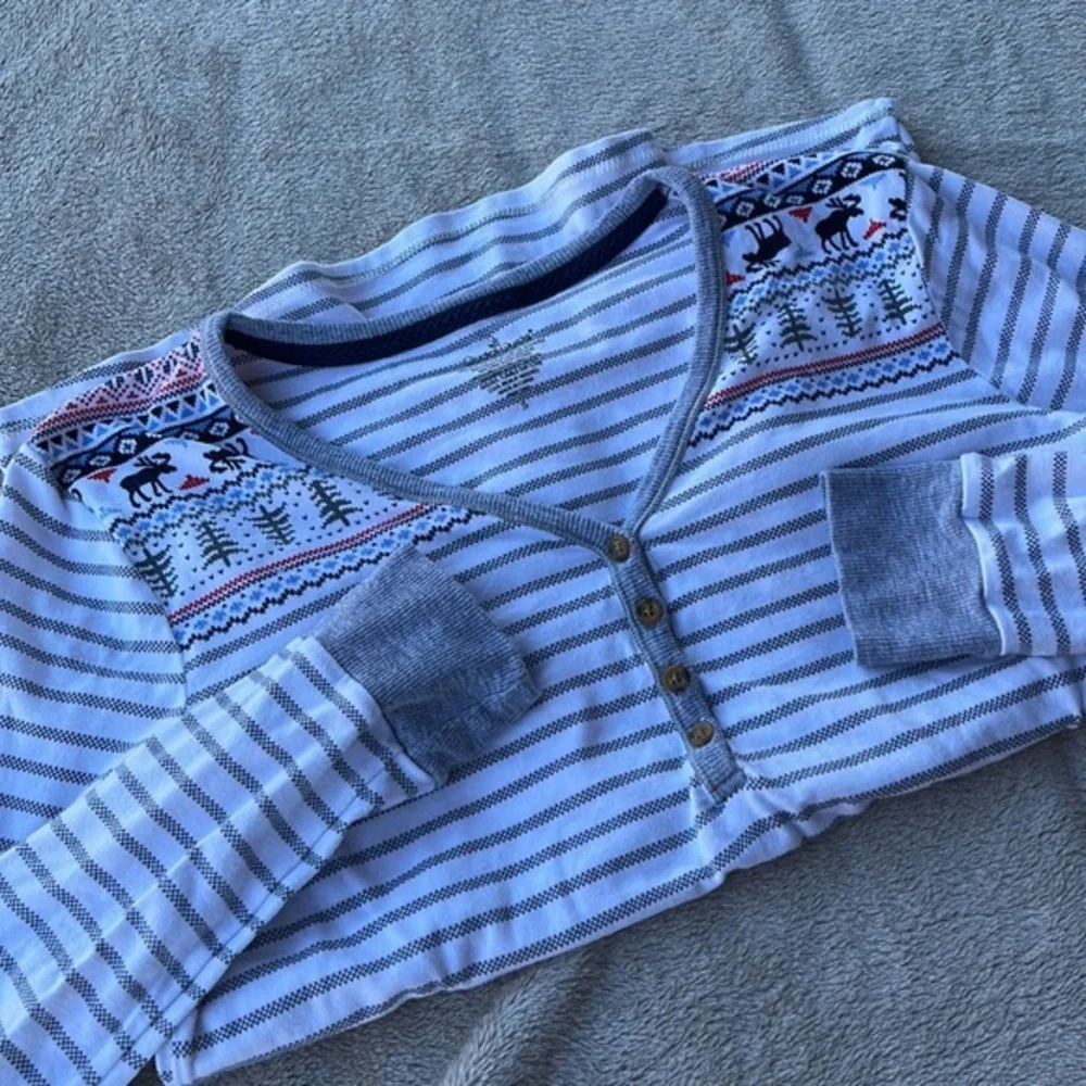 Cuddl Duds Winter Pajama Top, Size Small